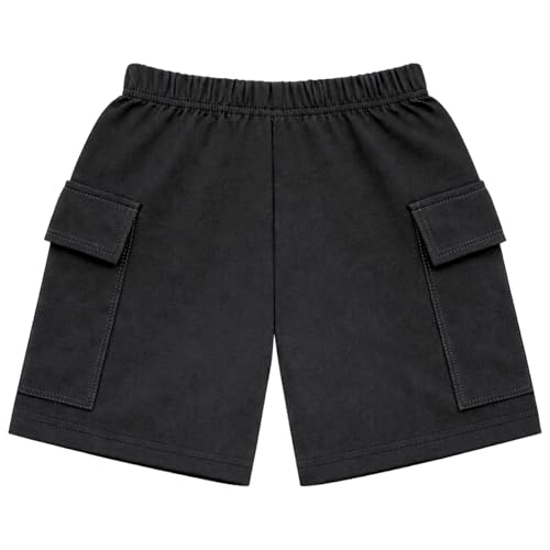 Image of Kuchipoo Boys Cotton Cargo Shorts | Elastic Waistband | Double Pocket Shorts | Summer Casual Wear for Kids- Pack of 5