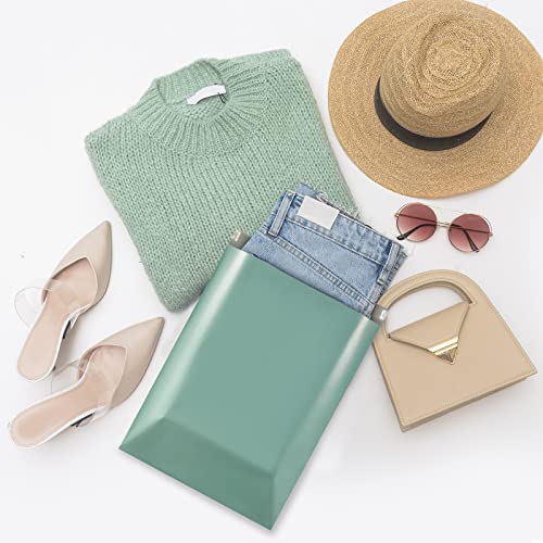 Image of Metronic Poly Mailers 14.5X19 100 Pack, Strong Adhesive Shipping Bags for Clothing, Waterproof and Tear-Proof Envelopes, Packaging Bags Mailers Poly Bags for Shipping in Grayed Jade Green
