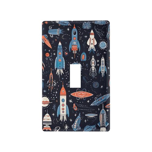 xigua Toggle Switch Wallplate Cartoon Flying Machine Switch Wall Plate Cover,Decorative Outlet Cover Switch Cover for Home Office Bedroom 4.53