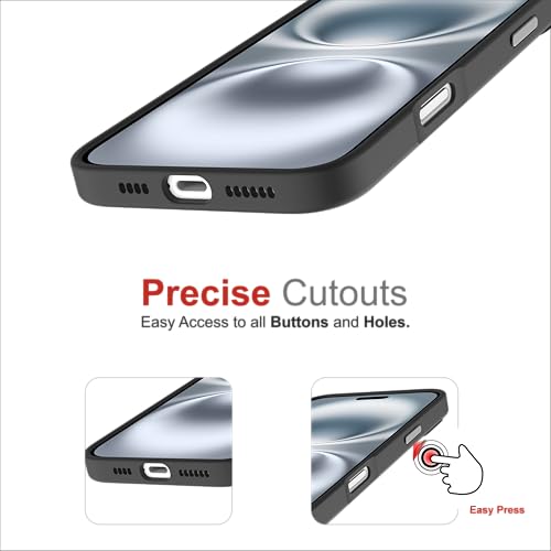 Image of for iPhone Case 16 Plus, [Anti-Yellowing Technology] [Military Grade Drop Protection] Shockproof Slim Hybrid Phone Case for iPhone 16 Plus - Carbon Black