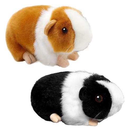 XPJBKC Peluche Conejillo de Indias, 2 Piezas Lindo Realista Cobaya Peluche, Suave Peluche de Conejillo de Indias Juguete, Peluche Cobaya para Fiestas de Niños y Niñas