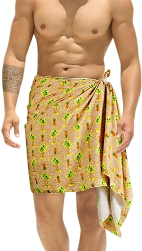LA LEELA Men's Beach Cover Up Swimwear Sarong Wrap