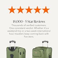 SwissGear Sion Softside Expandable Spinner Luggage Durable Lightweight Travel Suitcase, Evergreen, Carry-On — image 9
