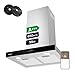 Produktbild CIARRA CBCS6102 A+++ Dunstabzugshaube 60cm Umluft 650m³/h mit CBCF003 Aktivkohlefilter Touch-Bedienung 4 Stufen Inkl. Booster Abluft Wandmontage Abzugshaube Edelstahl Silber