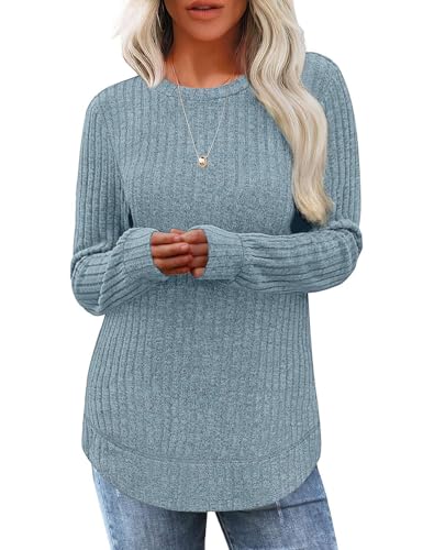 JUSTFASHIONNOW Women’s Long Sleeve Tunic Top $4.79 – Crew Neck, Curved Hem & Loose Fit - image 4