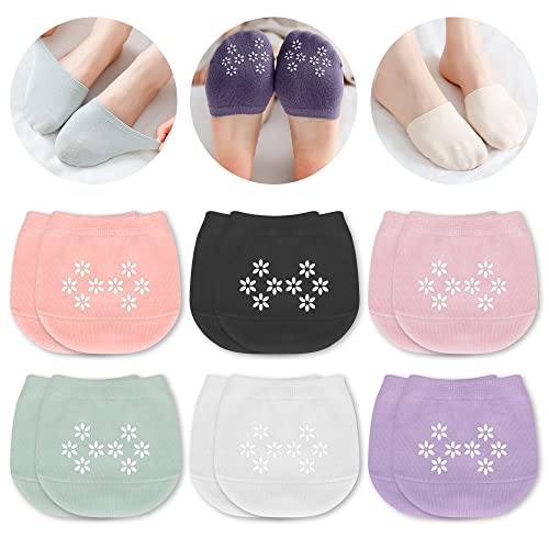 6 Pairs Toe Topper Socks Women Invisible Socks Toe Cover Liner Half Socks Seamless Non-Slip Toe Half Socks