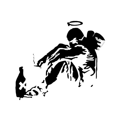 Banksy Fallen Angel Wall Sticker géant Art Street Graffiti Ailes Vinyle Autocollant Vinyle Decor Rome Bouteille Stickers Maison Chambre Murale Die Cut