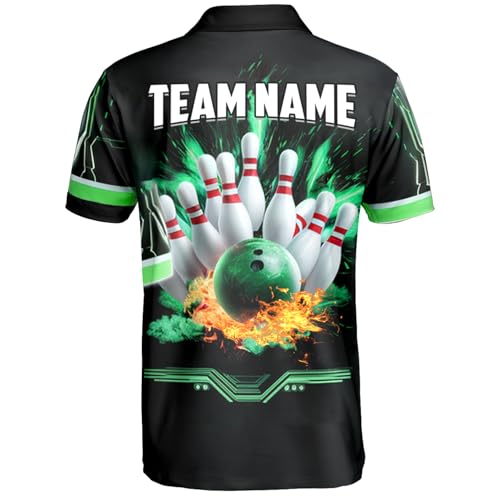 DILYPOD Personalized 3D Bowling Polo Shirt, Custom Name Bowling Shirts for Men Women, Bowlings Jersey, Unisex Shirt4