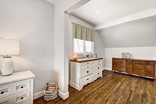 Easyhome Blackout Valance Curtain For Kitchen ,Bathroom, Living Room, Thermal Insulated ,Room Darkening , Rod Pocket Valance Curtain 1 Panel (54"X18"Taupe ) #TOP6