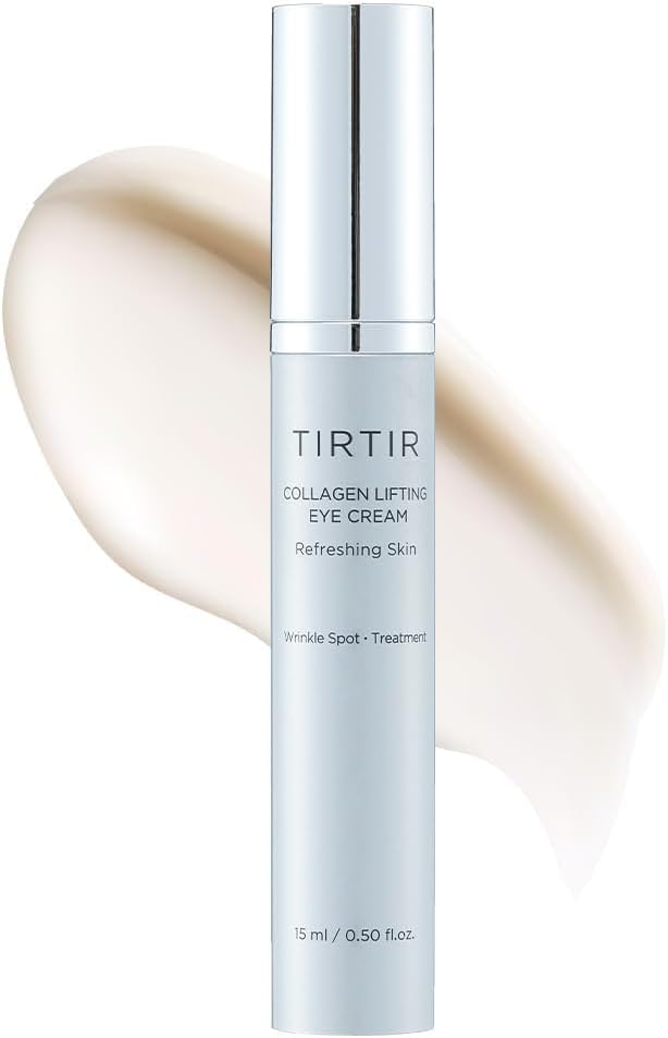 TIRTIR Collagen Eye Cream | Lifting & Firming Under Eye Cream with Peptides and Marine Collagen for Wrinkles | Fine Lines, Puffiness & Dark Circles | 15mL