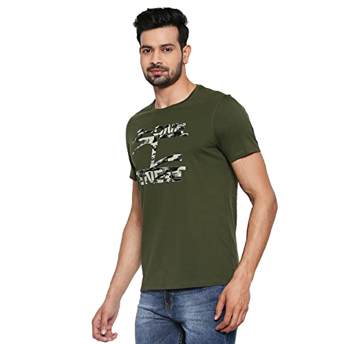 Image of Spykar Men's Cotton Slim Fit T-Shirt