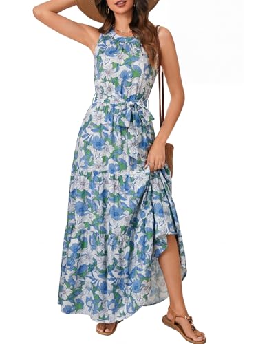 Image of Rooscier Women's Sleeveless Boho Maxi Dress