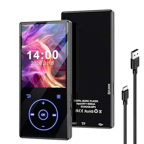 Lecteur MP3 Bluetooth 64 GO boîtier haute fidélité avec son HiFi et batterie longue autonomie