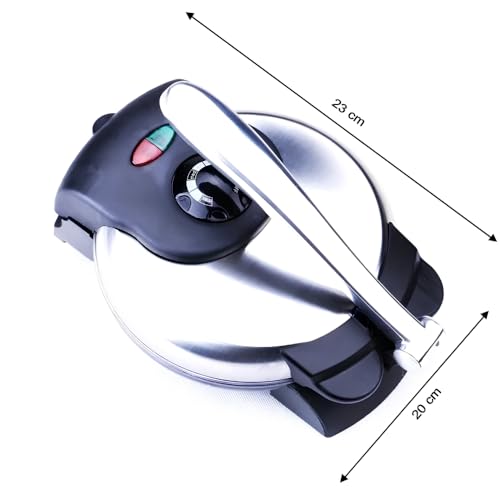 Image of Drumstone (𝐋𝐢𝐦𝐢𝐭𝐞𝐝 𝐓𝐨𝐝𝐚𝐲) Non Stick Electric Roti & Khakra Maker 1000 Watt, Adjustable Heat Control Roti and Khakhra Press with Stainless Steel Design 𝟏𝟓 𝐘𝐞𝐚𝐫𝐬 𝐖𝐚𝐫𝐫𝐚𝐧𝐭𝐲