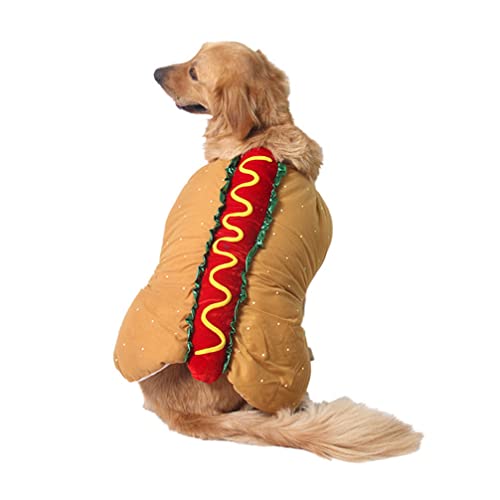 Disfraz divertido para perro Hot Dog tamaño XS miniatura 2