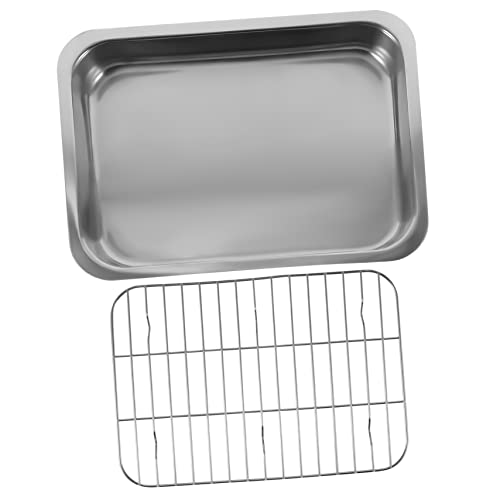 Cabilock 1 Juego De Utensilios Para Hornear De Acero Inoxidable Bandeja Para Asar Pavo Bandeja Para Asar En Horno Plato Para Asar Bandeja Para Asar Bandeja Para Hornear Té Café