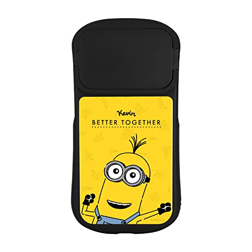 Gourmandise Despicable Me Minions Series Hybrid Glass Case Compatible with iPhone 14/14 Pro / 13/13 Pro / 12/12 Pro/Kevin MINI-392C