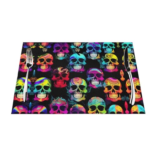 Sets de table tête de mort HYTTER faciles à nettoyer