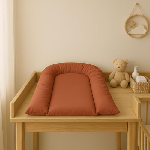 EASY DORT | Matelas à langer 70x45 cm |Plan à langer incliné 45x70 cm | Lavable & Imperméable | Bords surélevés | Protection de la tête | Coton à...