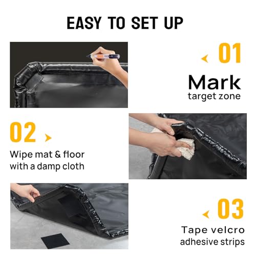 Tuffiom G33006458GARAGECTMAT 7'9 Inch X 18' Containment Mat With Squeegee, Garage Floor Mats For Under Car, Heavy Duty Waterproof Car Parking Mats For Snow Ice Rain Mud Oil thumb #3