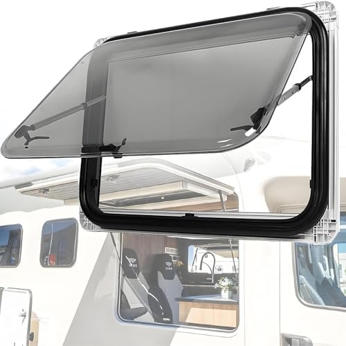 Double Pane RV Emergency Escape Window - Weather-Resistant Acrylic Concession Window for Campers with Trim Rings - Safe, Durable Escape Solution for RVs and Trailers