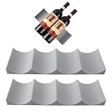 KEQAR 1 Pezzo Porta Bottiglie Frigorifero, Organizer Bottiglie Frigorifero, Ripiano Bottiglie Frigorifero Impilabile, Porta Bottiglie per Bevande Cucina Armadio Birra (Grigio Chiaro)