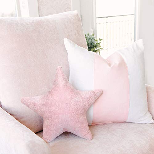Oilo Fluffy Pillow - Pink Throw Pillows - Cute Pillows - Kids Pillow - Baby Girl Nursery Decor - Baby Girl Room Decor - Baby Decorations For Room - Girls Room Decorations - Blush Star Pillow #TOP1