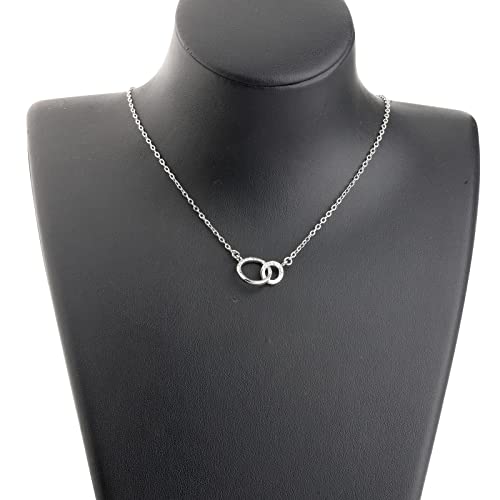 PLITI Junior Bridesmaid Gift Wedding Party Gift In My Junior Bridesmaid Er Double Interlocking Circle Necklace From Bride4