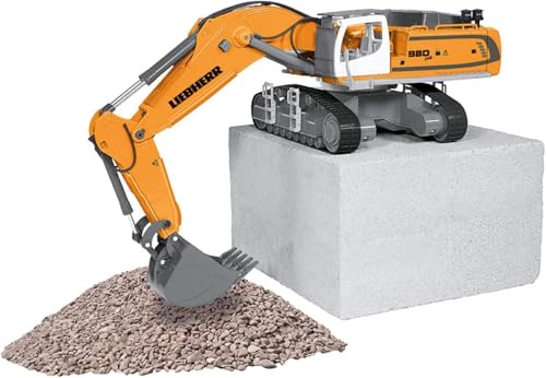 Siku 6740, Liebherr R980 Sme Escavatore Cingolato, Telecomandato, 1:32, Incluso Telecomando Bluetooth, Possibile Comando Tramite App Con Effetti Sonori, Metallo/Plastica, Giallo - 4
