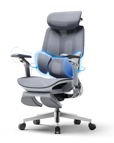 Hbada E3 Air 2026 Edition Silla Ergonómica Oficina (con reposapiés, Gris)