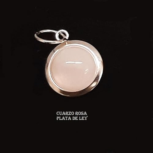 Ciondolo in argento sterling con quarzo rosa