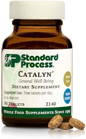 Standard Process Catalyn - Whole-Food Based Foundational Support for General Wellbeing with Vitamins D, C, A & B6, Thiamine, Riboflavin, Magnesium Citrate & More - 90 Tablets