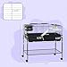 PawHut Two-Story Small Animal Cage Removable from Stand, Guinea Pig Cage with Shelf & Wheels, Pet Habitat for Hedgehog, Chinchilla, Ferret, 39