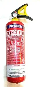 FIRE Premium ABC Dry Powder Type Fire Extinguisher ISI Mark with Wall Mount Hook for Home, Kitchen, Office, School and Industrial Uses Capacity-1 kg DITECT