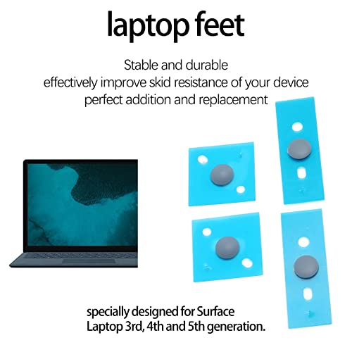 Laptop Bottom Case Rubber Feet Non Slip Round Dot Laptop Foot Pads Replacement for 3 4 5 (Blue) - Image 4
