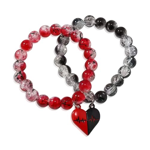 MIFX 1 set Couples Matching His and Hers Friendship Heart Bracelets Jewelry