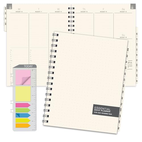 ESSENTIAL 2026-2027 Monthly & Weekly Planner with Tabs, 7"x9": 14