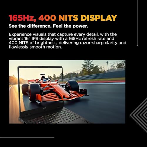 Image of HP Omen, AMD Ryzen 9 8940HX, 8GB RTX 5060, 24GB DDR5(Upgradeable) 1TB SSD, 165Hz, 2k WUXGA, 3ms, 400 nits, 16'' /40.6cm, Win11, M365* Office24, Black, 2.44kg, ap0181AX, Omen AI, RGB, AI Gaming Laptop