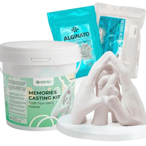 Kit Profesional de Resina para moldes a Mano, alginato para moldes artísticos, Yeso para moldes y moldes a Mano para Parejas, Idea de Regalo y Pasatiempos creativos para Adultos, Parejas