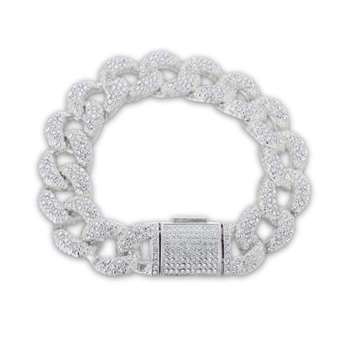 Cadena pulsera Halukakah chapada en platino 8 pulgadas miniatura 1
