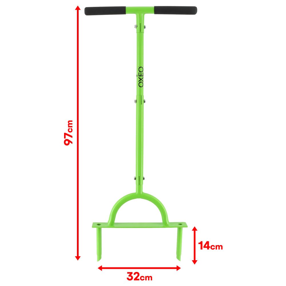 Aérateur de pelouse manuel - Pointes Creuses 14cm - Outil de carottage de pelouse - Pour sols compactés et pelouses