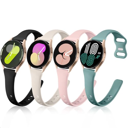GEAK Slim Strap Compatible with Samsung Galaxy Watch 7 6 5 4 Band 44mm 40mm/Watch 5 Pro 45mm/Galaxy Watch 4 Classic 46mm 42mm Band,20mm Soft Slim Replacement Bands Compatible for Galaxy Watch 7 6