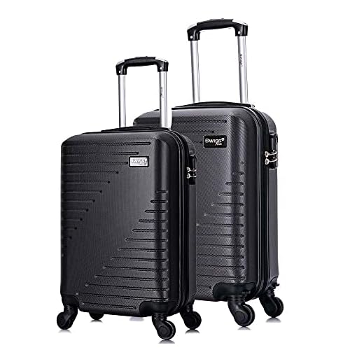 Conjunto Mala de Viagem Pp e P Chicago Swiss Move Grafite