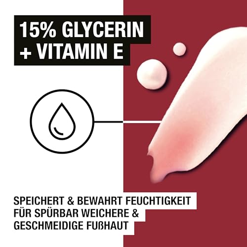 Neutrogena Sofort einziehende Fußcreme, feuchtigkeitsspendende Fußpflege Creme mit 15% Glycerin + Vitamin E, Norwegische Formel Feuchtigkeitscreme für normale & trockene Füße (100 ml) – Bild 4