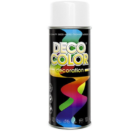 DECO COLOR DC Lackspray glänzend 400ml nach RAL freie Farbauswahl (weiss glanz RAL 9010)