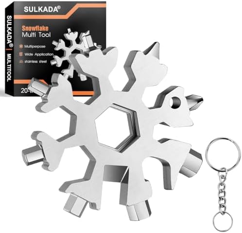 20 in 1 Snowflake Multi-Tool,Great Christmas Stocking Stuffer,Unique Gifts for Dad Men Women