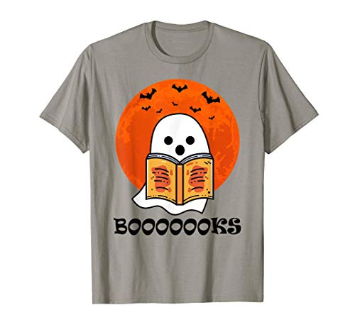 Booooooks Shirt Boo Read Books Halloween Maglietta