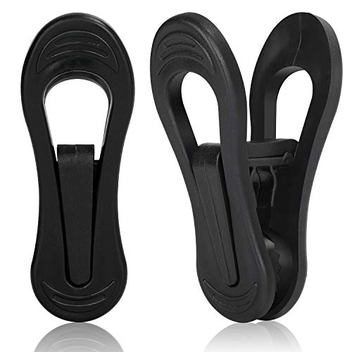 Tinfol 24 Stück Kunststoff-Kleiderbügel-Clips, schwarz, starker Klemmgriff, Fingerklammern für Kunststoff-Kleiderbügel, Mehrzweck-Kleiderbügel-Clips Cover