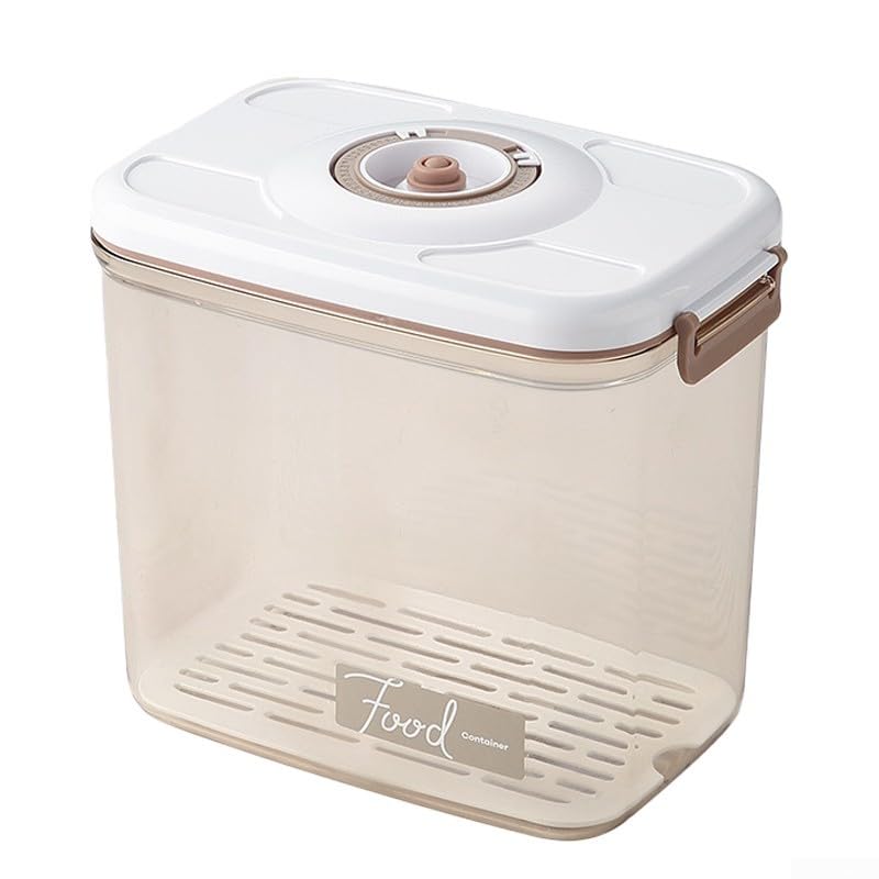 Contenedor de sellado al vacío de alimentos con material y mecanismo de cierre abierto conveniente para almacenamiento de alimentos frescos (4.6L)