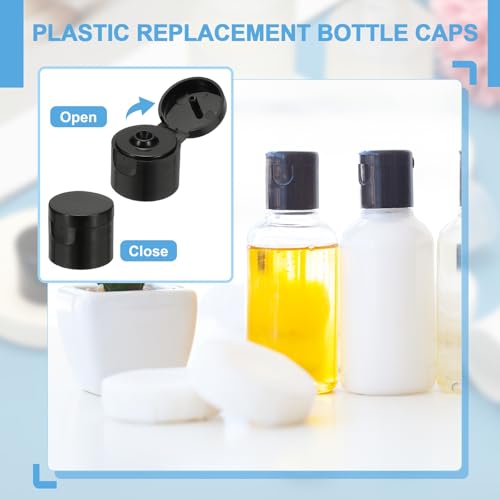 Flips top caps 24/410 uxcell noirs | Lot de 40 bouchons distributeurs - 5